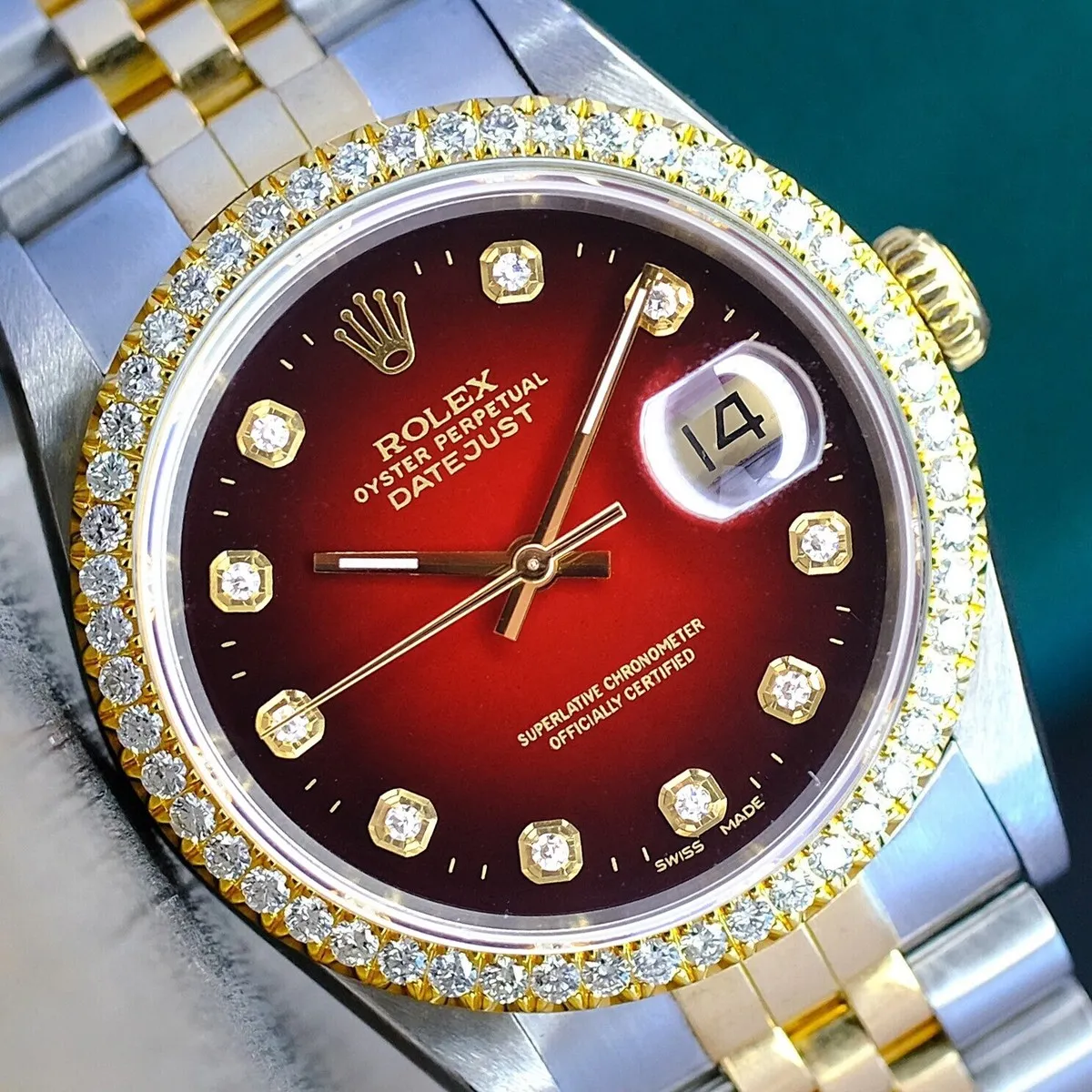 ROLEX Premium Stone Red Watch